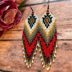 Western beaded earring